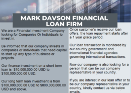 I got my House loan of $750,000.00 USD from Mark Davson Financial Loan Firm +447300935913